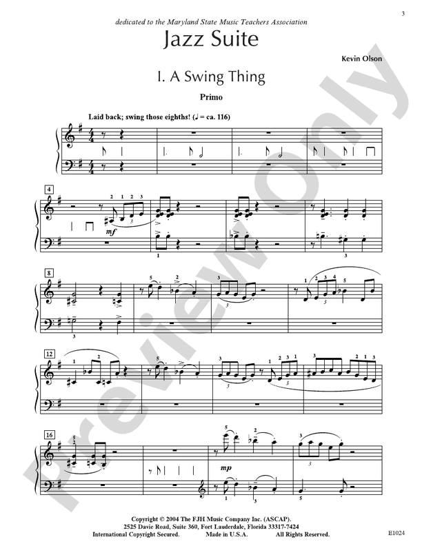 Jazz Suite - Piano (Digital Download)