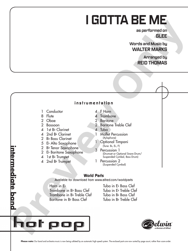 I Kissed a Girl - Concert Band Conductor Score & Parts (Digital Download)