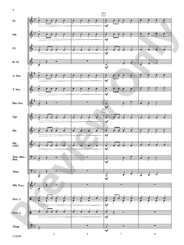 Honor the Brave - Concert Band Conductor Score & Parts(Digital Download)