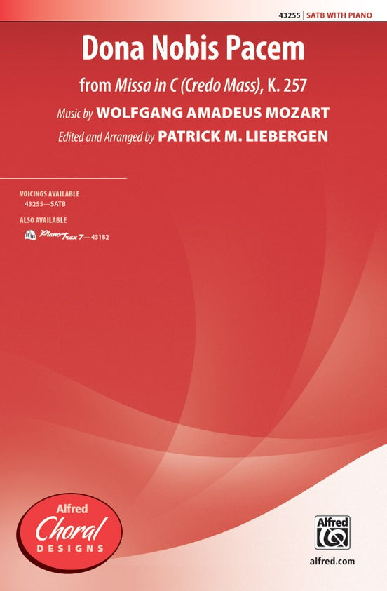 Dona Nobis Pacem (from Missa in C (Credo Mass), K. 257) – SATB Choral Octavo (Digital Download)