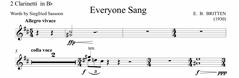 Everyone Sang - Clarinet Part (Digital Download)