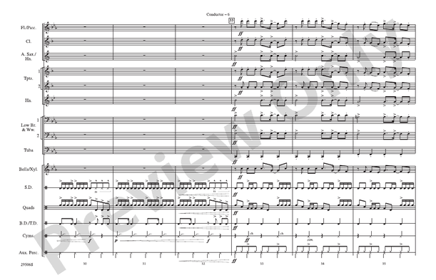 Paralyzer – Marching Band Conductor Score & Parts (Digital Download)