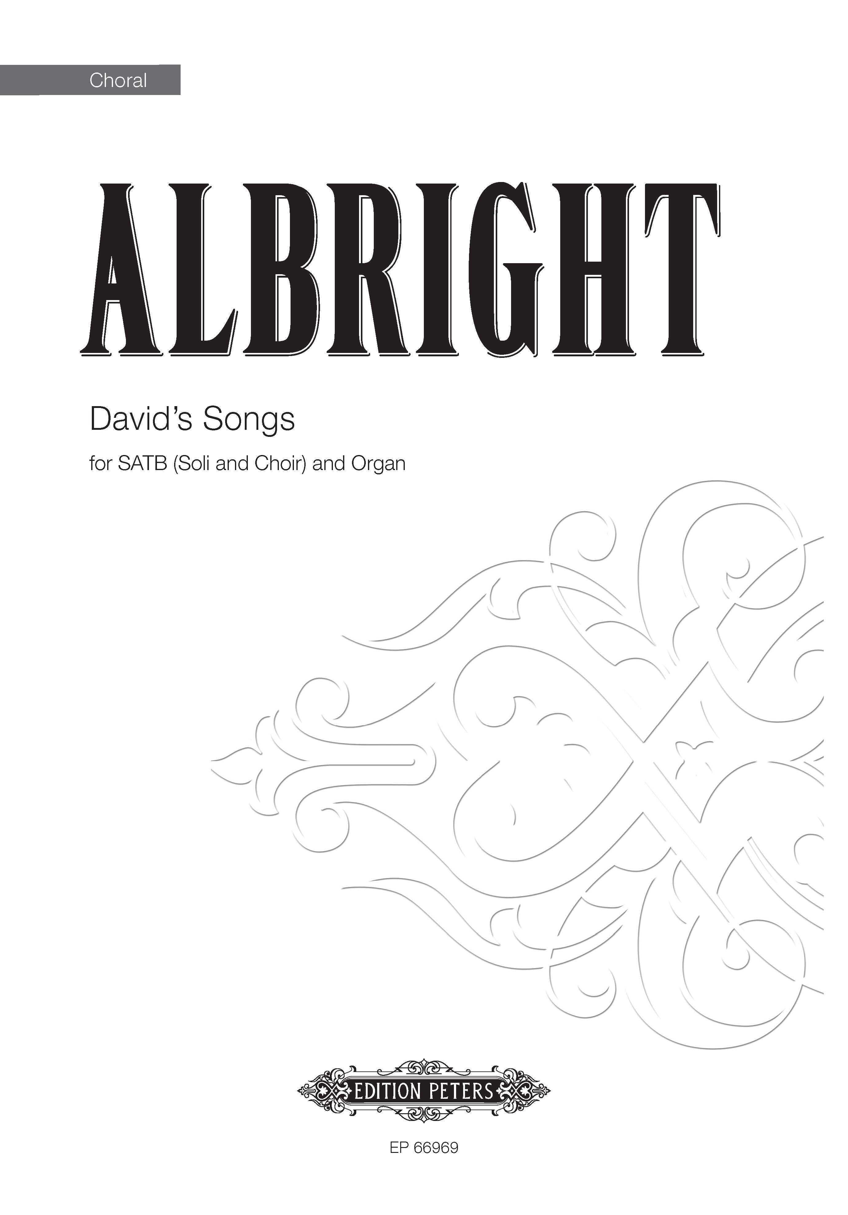 David's Songs - Bass Voice/Organ/Soprano Voice/Alto Voice/Tenor Voice/SATB Choral Octavo (Digital Download)
