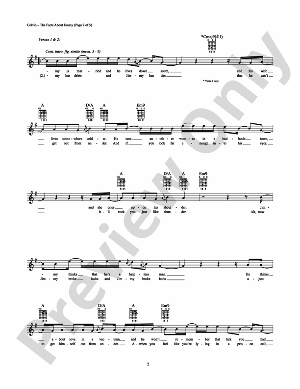The Facts About Jimmy - Easy Guitar (Digital Download)