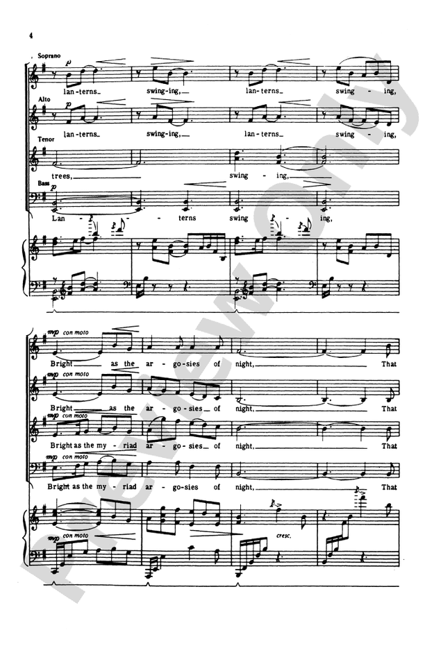 Feast of Lanterns – SATB Choral Octavo (Digital Download)