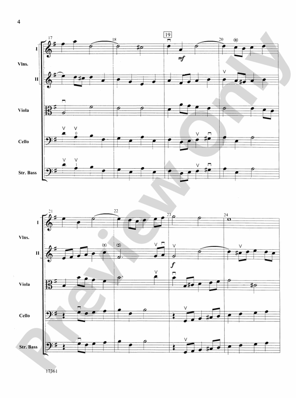 Brandenburg Concerto No. 4 (3rd Movement) – String Orchestra Conductor Score & Parts (Digital Download)