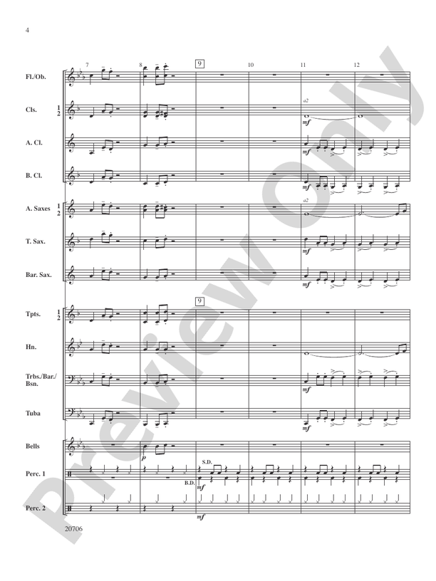 Walkin' Cool - Concert Band Conductor Score & Parts (Digital Download)