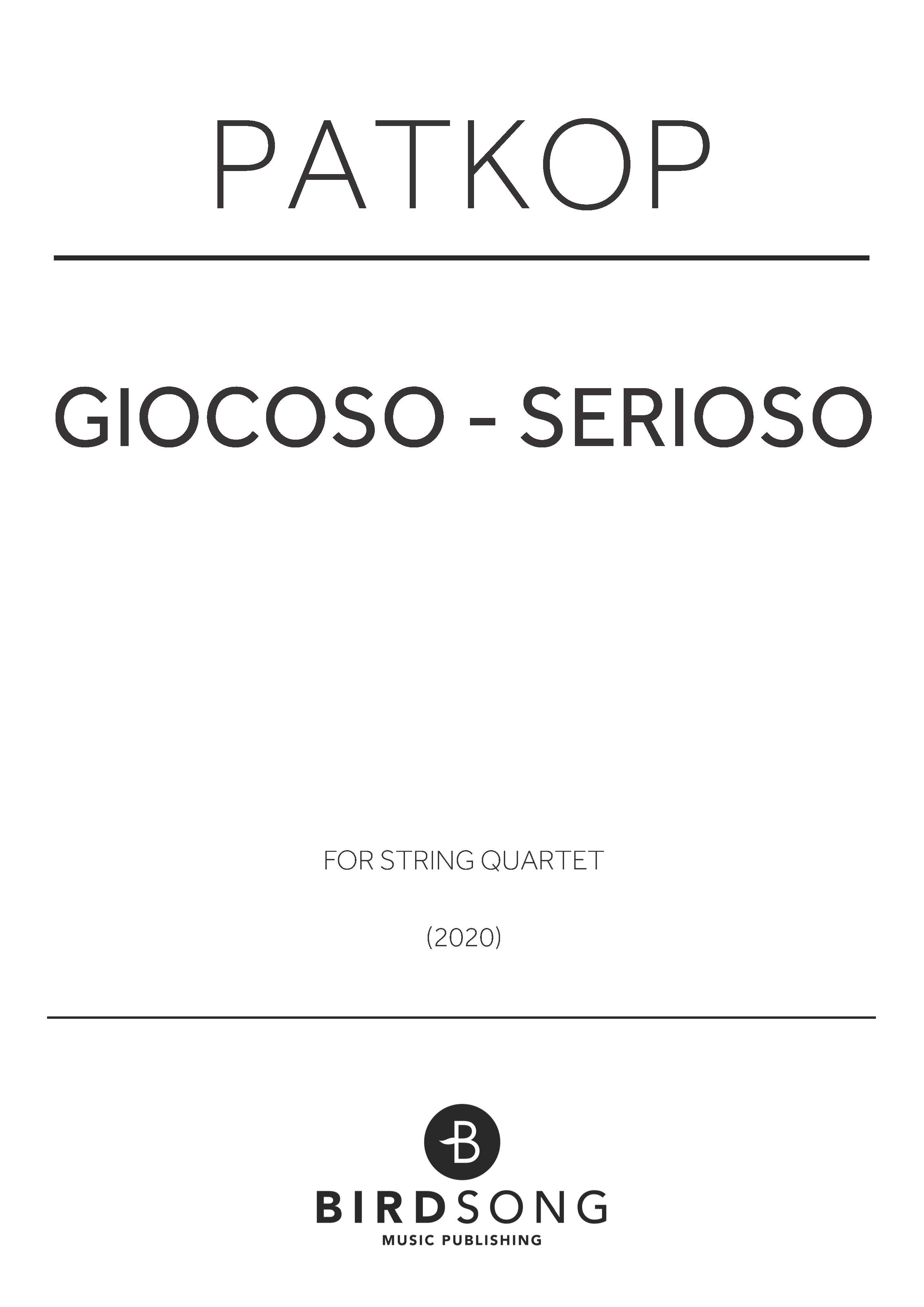 giocoso - serioso - String Quartet (Digital Download)