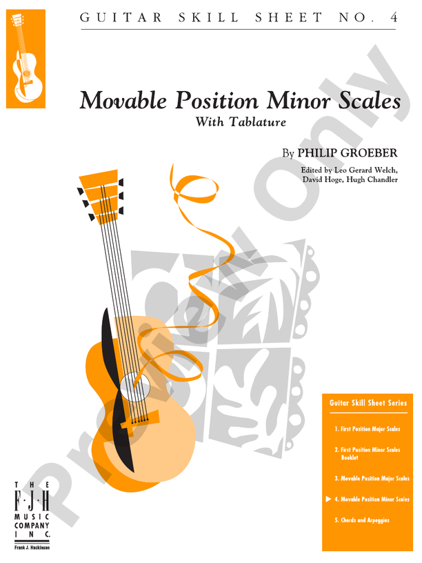 No. 4, Movable Position Minor Scales - Easy Guitar (Digital Download)