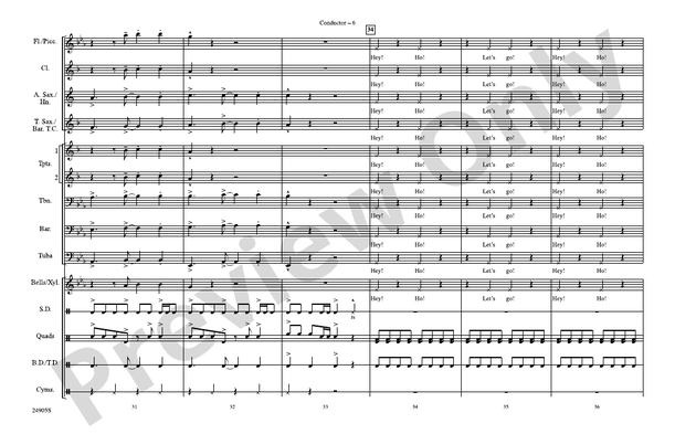 Blitzkrieg Bop – Marching Band Conductor Score & Parts (Digital Download)