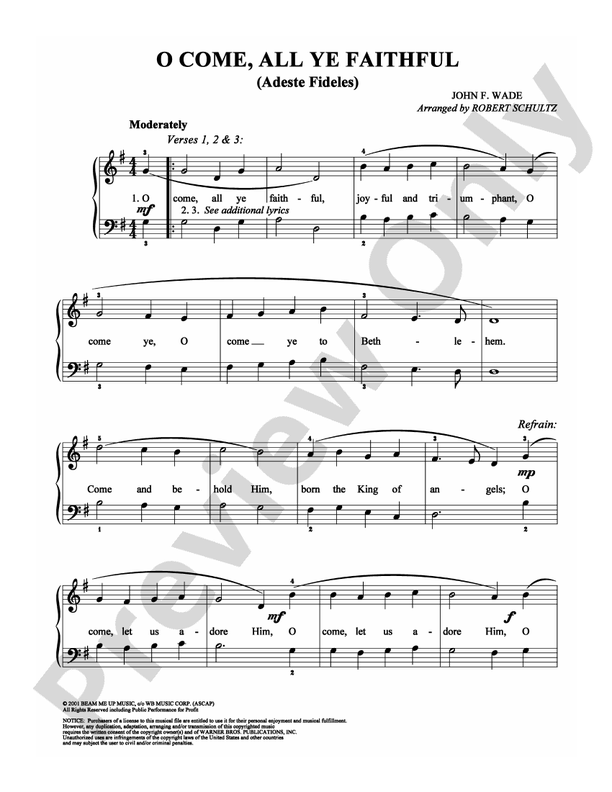 O Come, All Ye Faithful - DSM-PS-0007437 - Easy Piano (Digital Download)