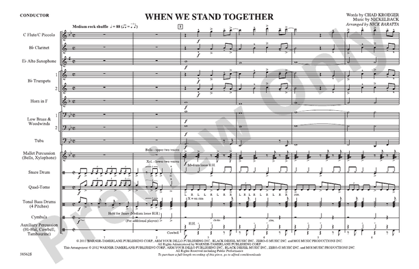 When We Stand Together – Marching Band Conductor Score & Parts (Digital Download)