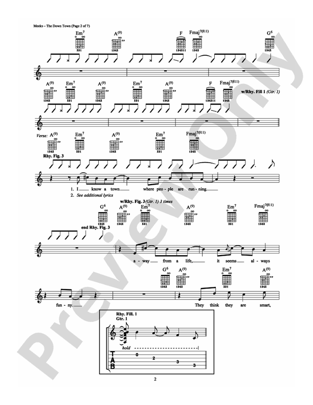 The Down Town - Guitar TAB (Digital Download)