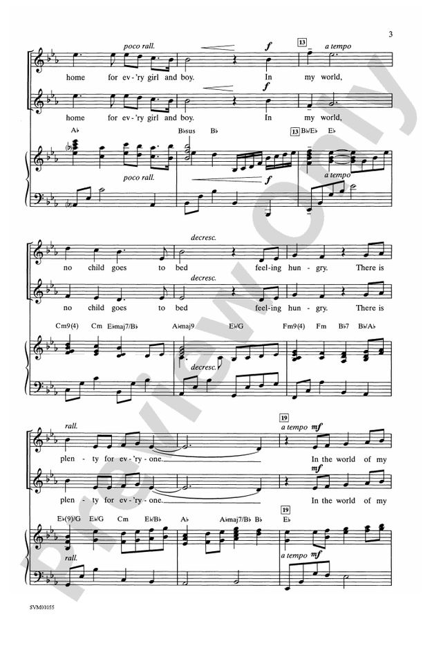 In My World - 2-Part Choral Octavo (Digital Download)