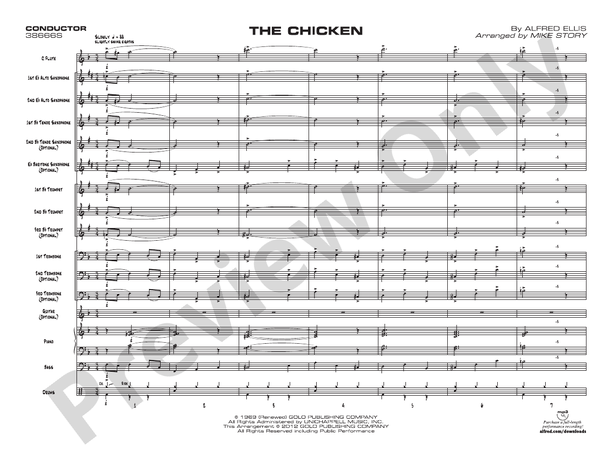The Chicken (Grade 1) - Jazz Ensemble Conductor Score & Parts(Digital Download)