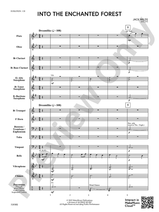 Into the Enchanted Forest - Concert Band Conductor Score & Parts(Digital Download)