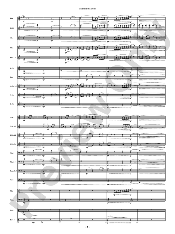 Light The Menorah! - Concert Band Conductor Score & Parts(Digital Download)