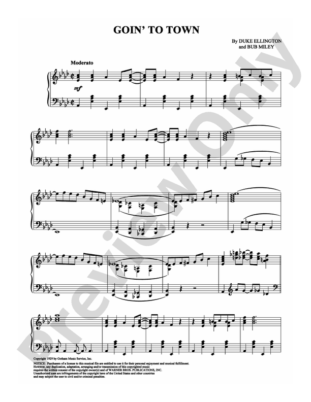 Goin' to Town - Piano (Digital Download)