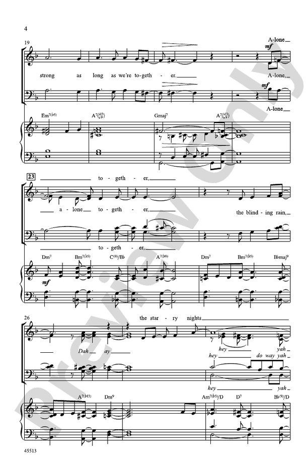 Alone Together - SATB Choral Octavo (Digital Download)