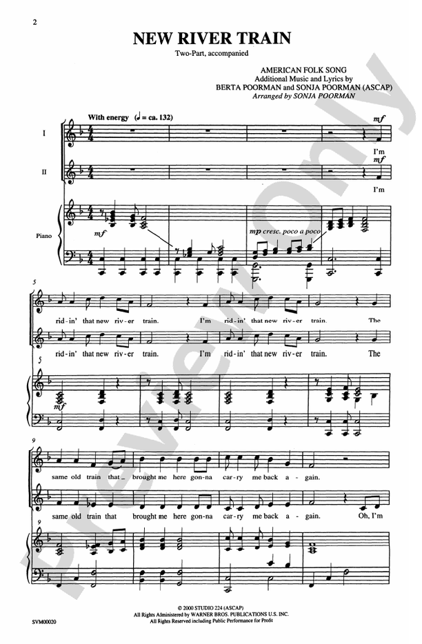New River Train - 2-Part Choral Octavo (Digital Download)