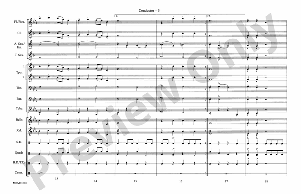Sleigh Ride – Marching Band Conductor Score & Parts (Digital Download)