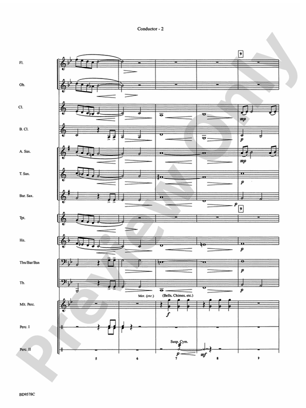 Autumn Mist - Concert Band Conductor Score & Parts (Digital Download)