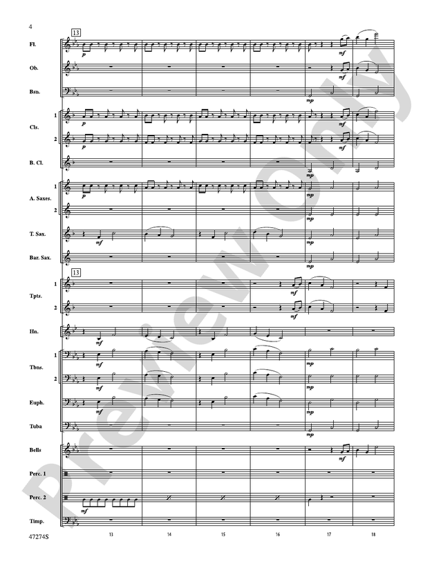 Hawkeye Overture - Concert Band Conductor Score & Parts (Digital Download)