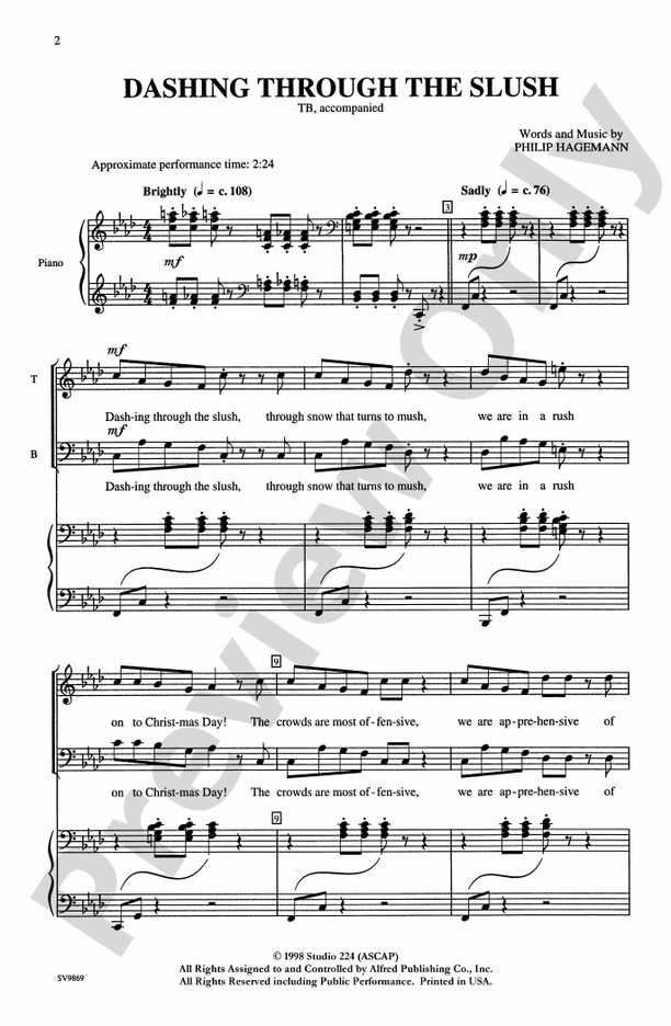 Dashing Through the Slush – TB Choral Octavo (Digital Download)