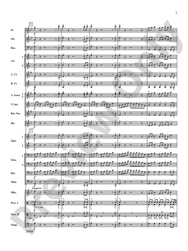 Quintero - Concert Band Conductor Score & Parts (Digital Download)