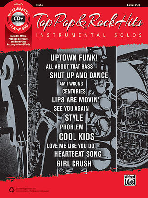 Top Pop & Rock Hits Instrumental Solos - Flute - Flute Alfred Music /CD