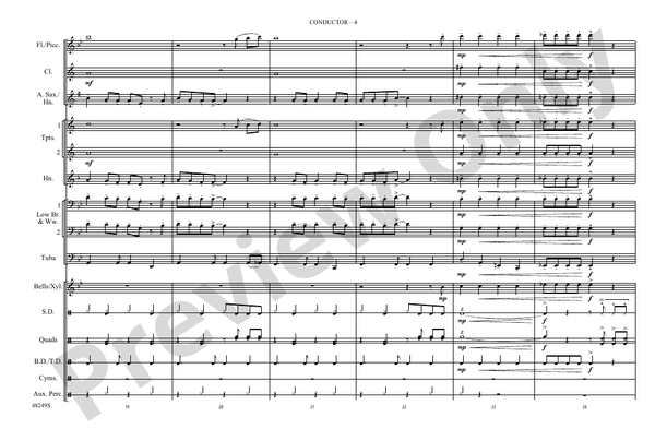 Bang the Drum All Day (Arr. Doug Adams) – Marching Band Conductor Score & Parts (Digital Download)