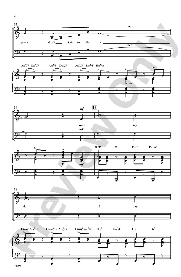 Everybody Says Don't – TTBB Choral Octavo (Digital Download)
