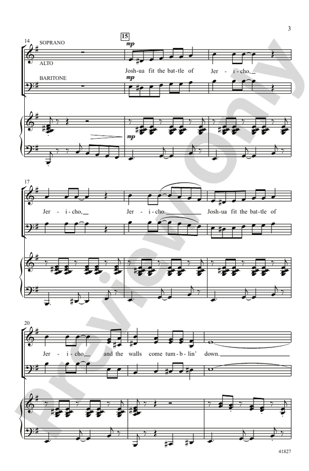 Battle of Jericho – SAB Choral Octavo (Digital Download)