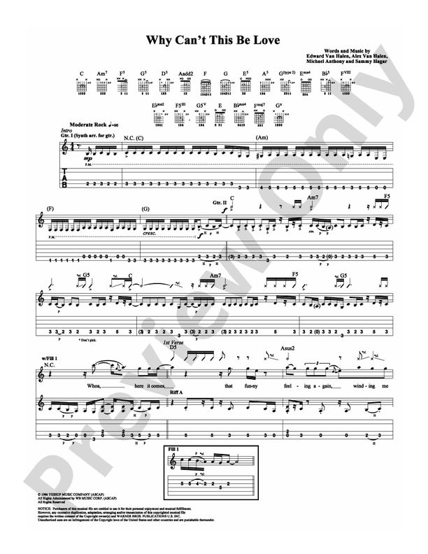 Why Can't This Be Love - Guitar TAB (Digital Download)