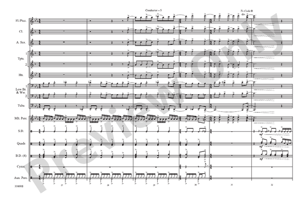 Roundabout – Marching Band Conductor Score & Parts (Digital Download)
