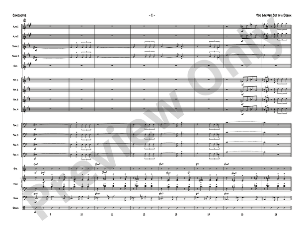 You Stepped Out of a Dream - Jazz Ensemble Conductor Score & Parts(Digital Download)