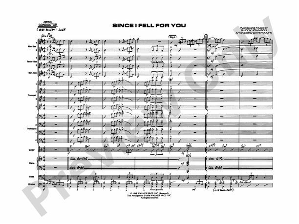 Since I Fell for You - Jazz Ensemble Conductor Score & Parts(Digital Download)