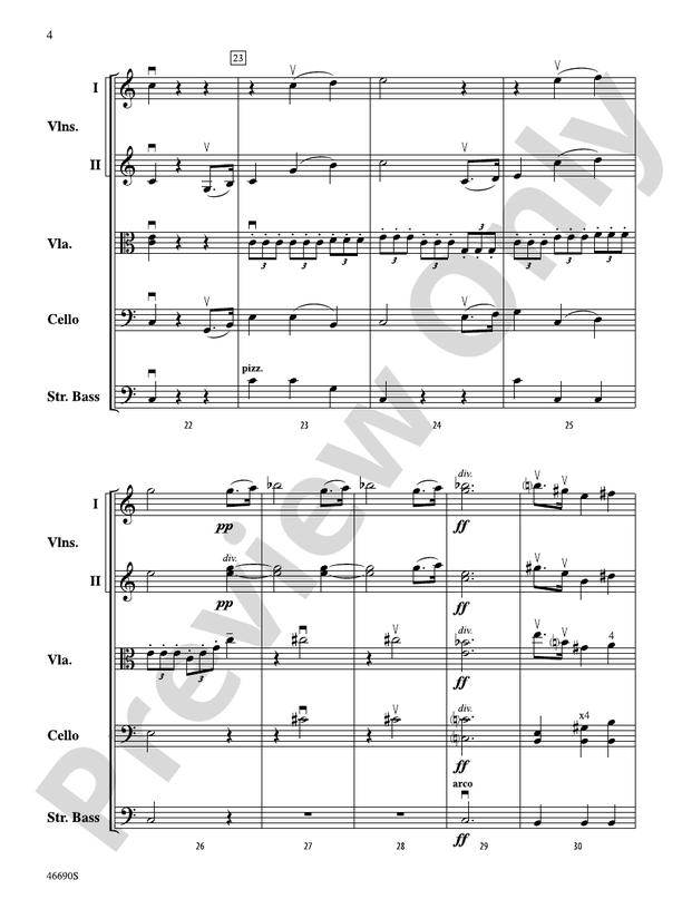 Symphony No. 5 in C Minor, Op. 67 - String Orchestra Conductor Score & Parts (Digital Download)