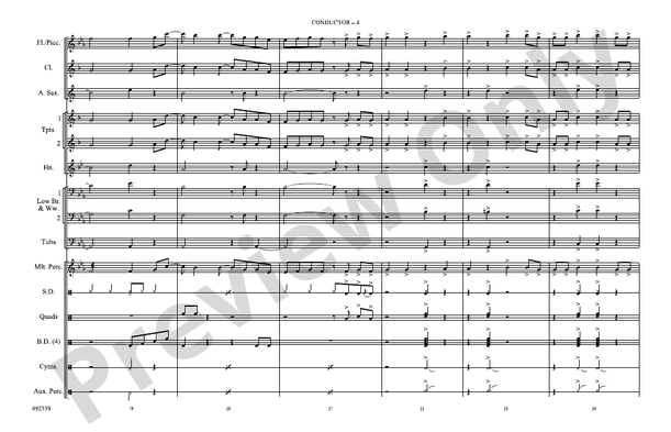 Leave the Door Open – Marching Band Conductor Score & Parts (Digital Download)