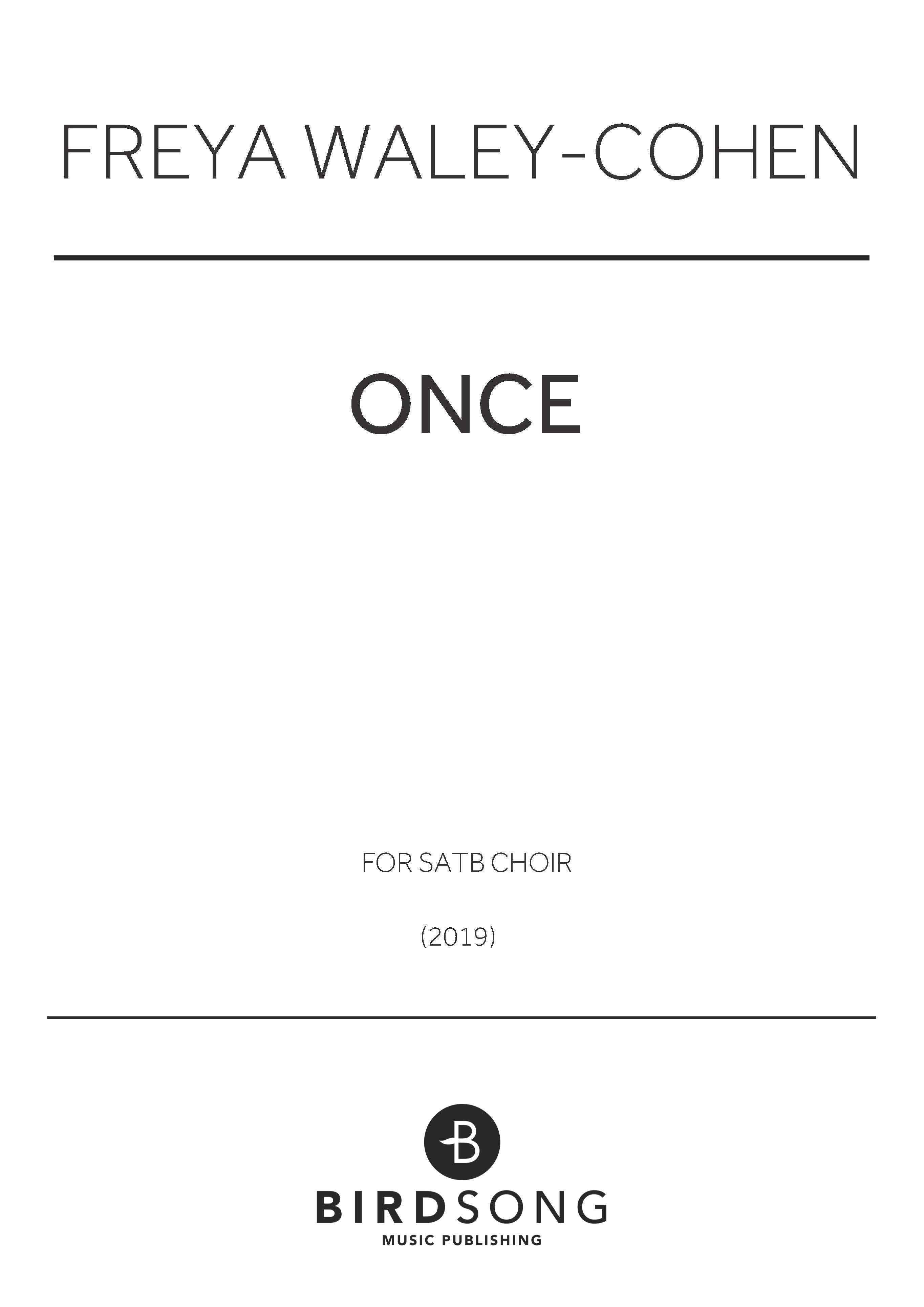 Once - SATB Choir (Digital Download)