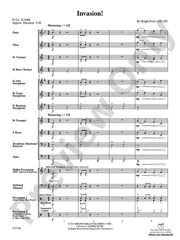 Invasion! - Concert Band Conductor Score & Parts (Digital Download)