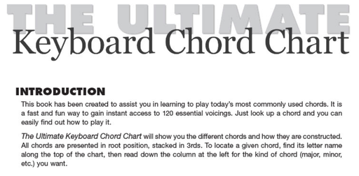 The Ultimate Keyboard Chord Chart - Hal Leonard 220016