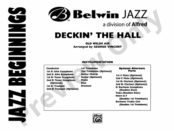 Deckin' the Hall - Jazz Ensemble Conductor Score & Parts (Digital Download)