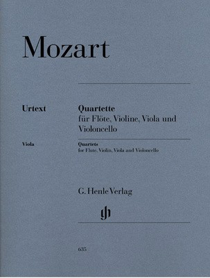 Flute Quartets K285, K 285A, K 285B and K 298 - Wolfgang Amadeus Mozart - Flute|Viola|Cello|Violin G. Henle Verlag Quartet Parts