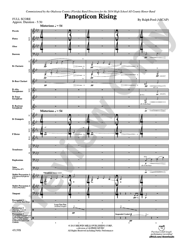 Panopticon Rising - Concert Band Conductor Score & Parts (Digital Download)