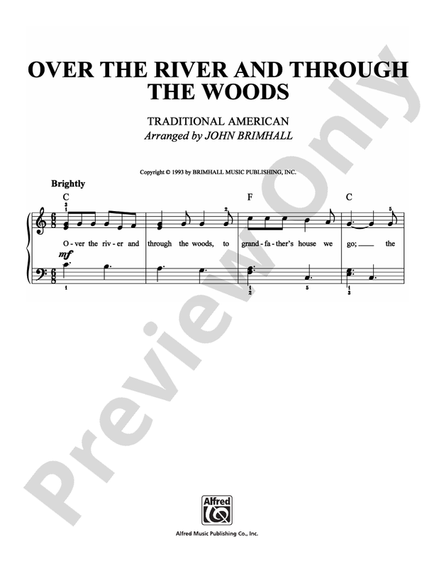 Over the River and Through the Woods - Arr. John Brimhal (DSM-PS-0007711)l - Easy Piano (Digital Download)
