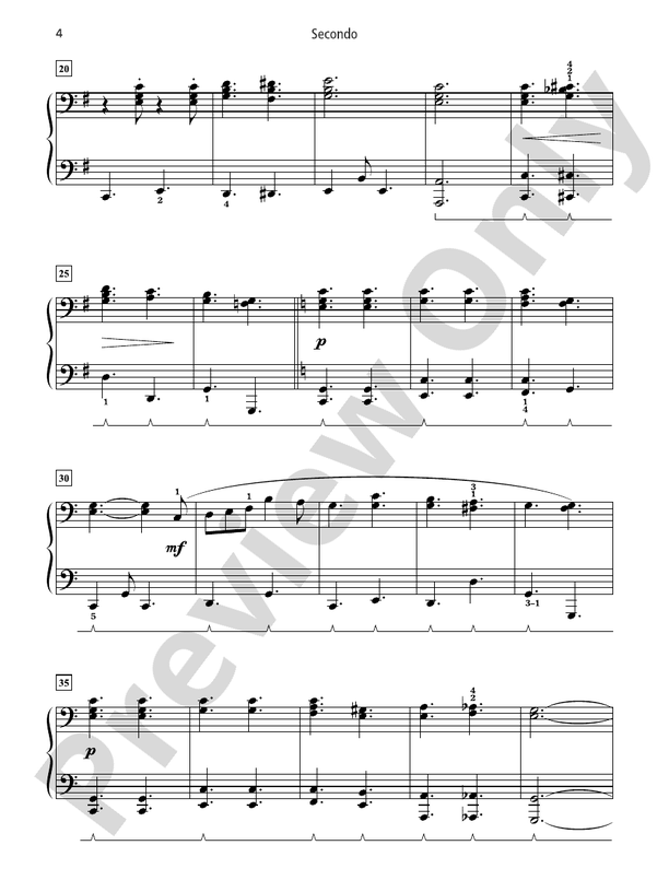 Grand Duets for Piano, Book 6: 5 Late Intermediate Pieces  - 1 Piano, 4 Hands (Digital Download)