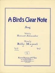A Bird's Clear Note - Eb Major Vocal/Piano (Digital Download)