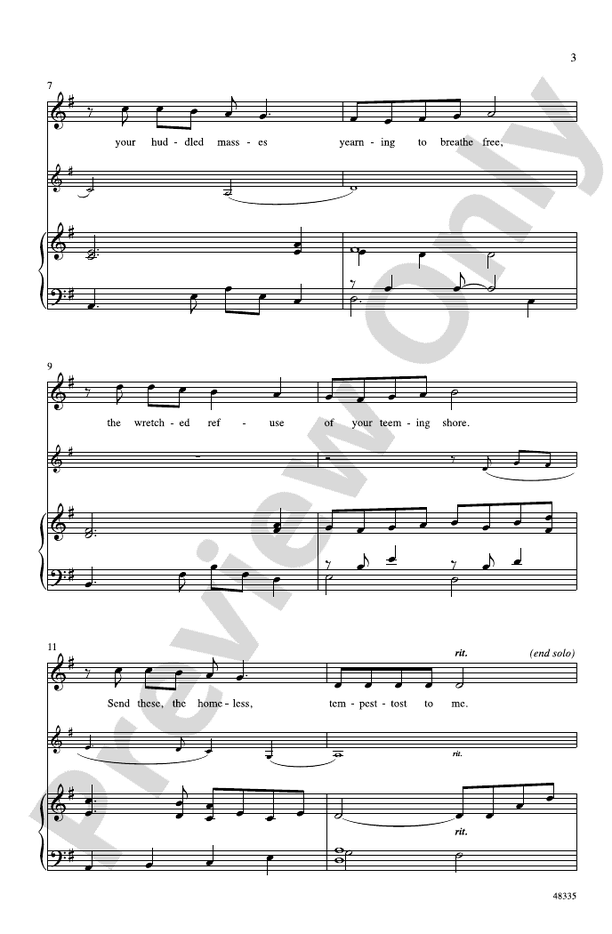 I Lift My Lamp – SAB Choral Octavo (Digital Download)