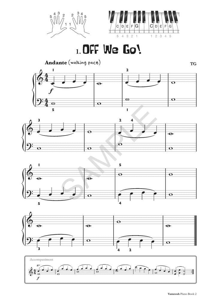 Vamoosh Piano Book 2 - Piano/Audio Access Online by Gregory Vamoosh Music VAM91